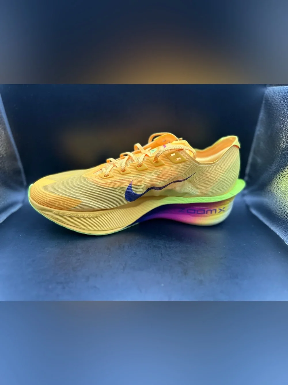 Nike ZoomX Vaporfly Next% 4 Citron Pulse Men’s Size 10 (NEW) HF6414 800 No Lid